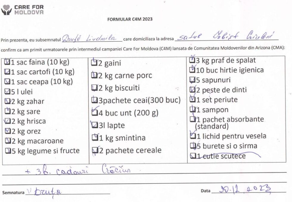 3. Fam. Druta - Marina J - C4M Ambassador - Natalia Stanila - C4M Delegate - Signature